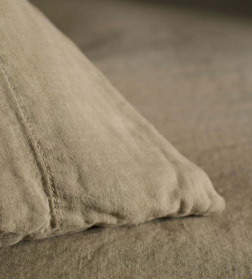 Soft Sage 100% Linen Pillowcase