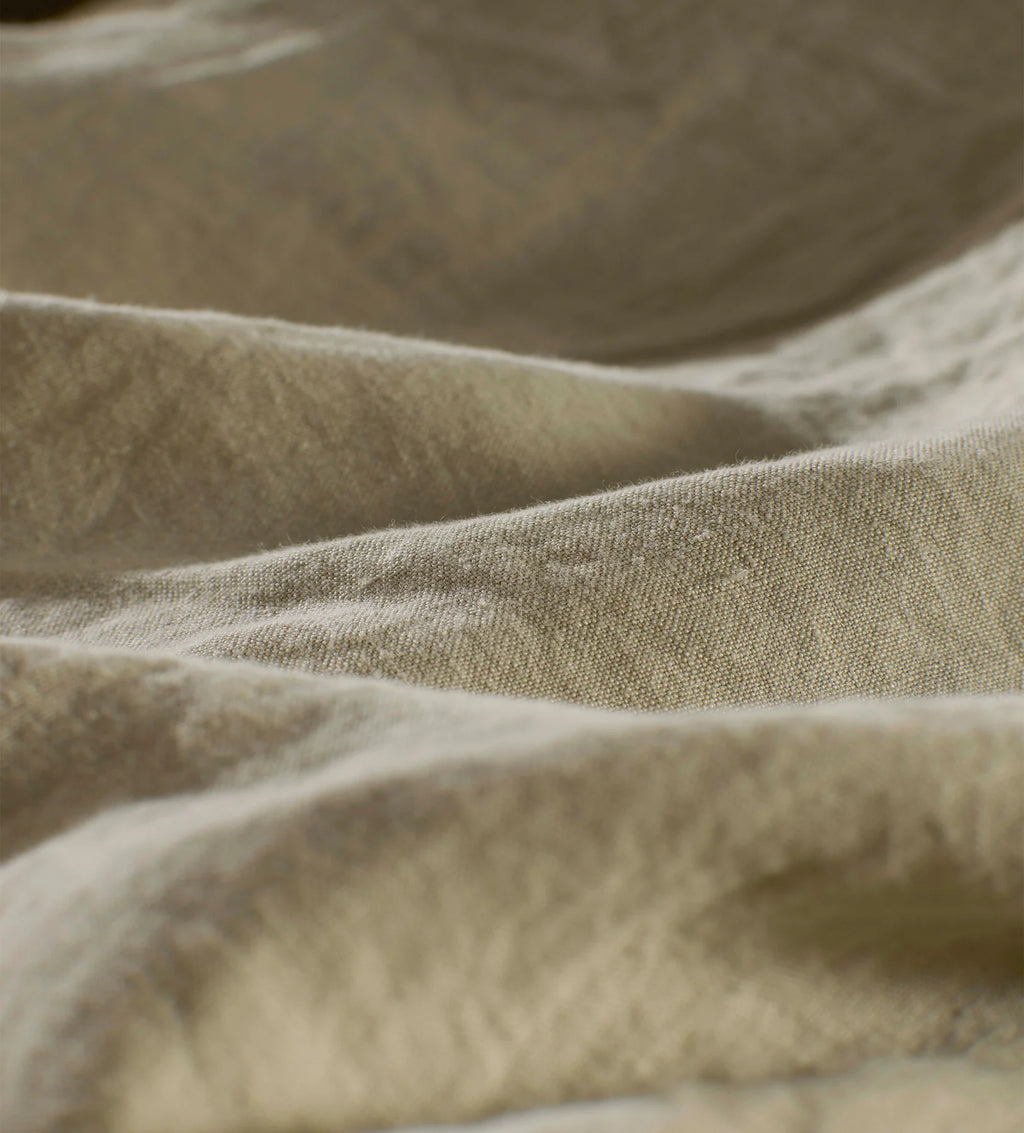 Soft Sage 100% Linen Fitted Sheet