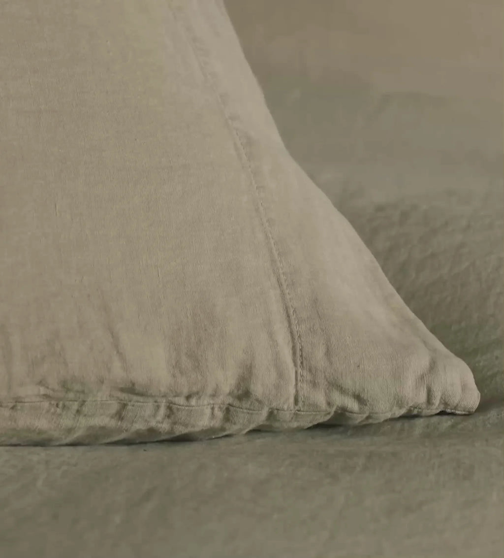 Soft Sage 100% Linen Fitted Sheet