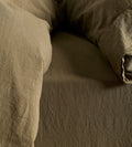 Khaki 100% Organic Cotton Fitted Sheet