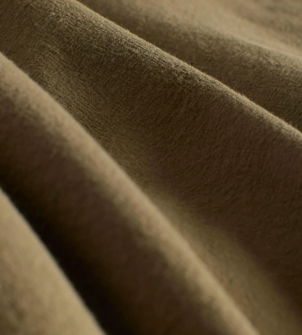 Khaki 100% Organic Cotton Fitted Sheet