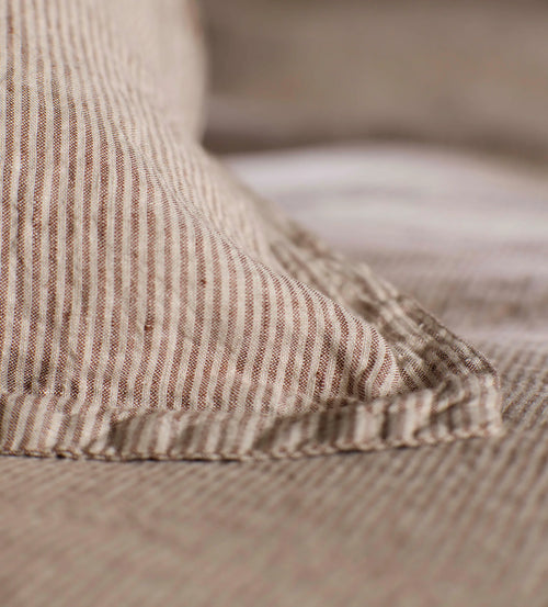 Conker Sid Stripe 100% Linen Pillowcase