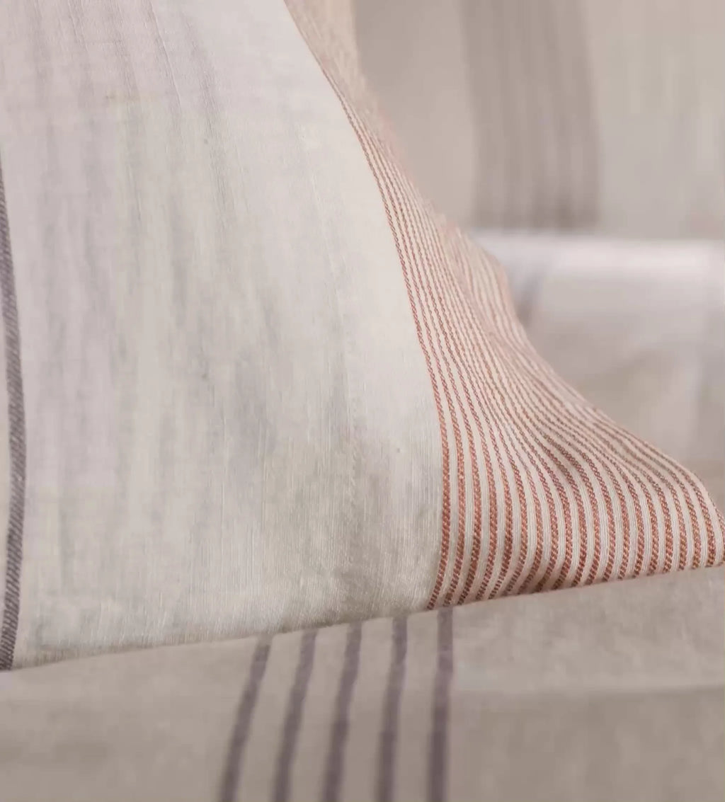 Sienna Stripe 100% Linen Pillowcase