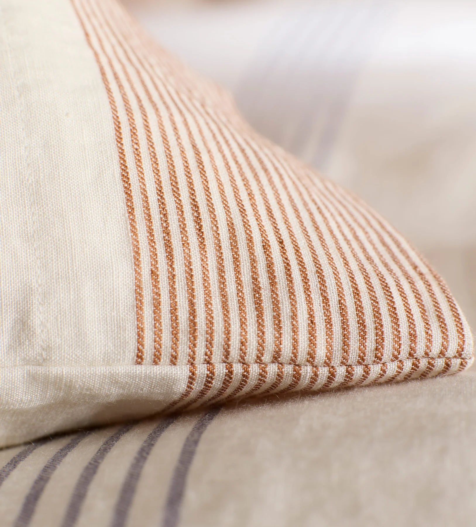 Sienna Stripe 100% Linen Pillowcase
