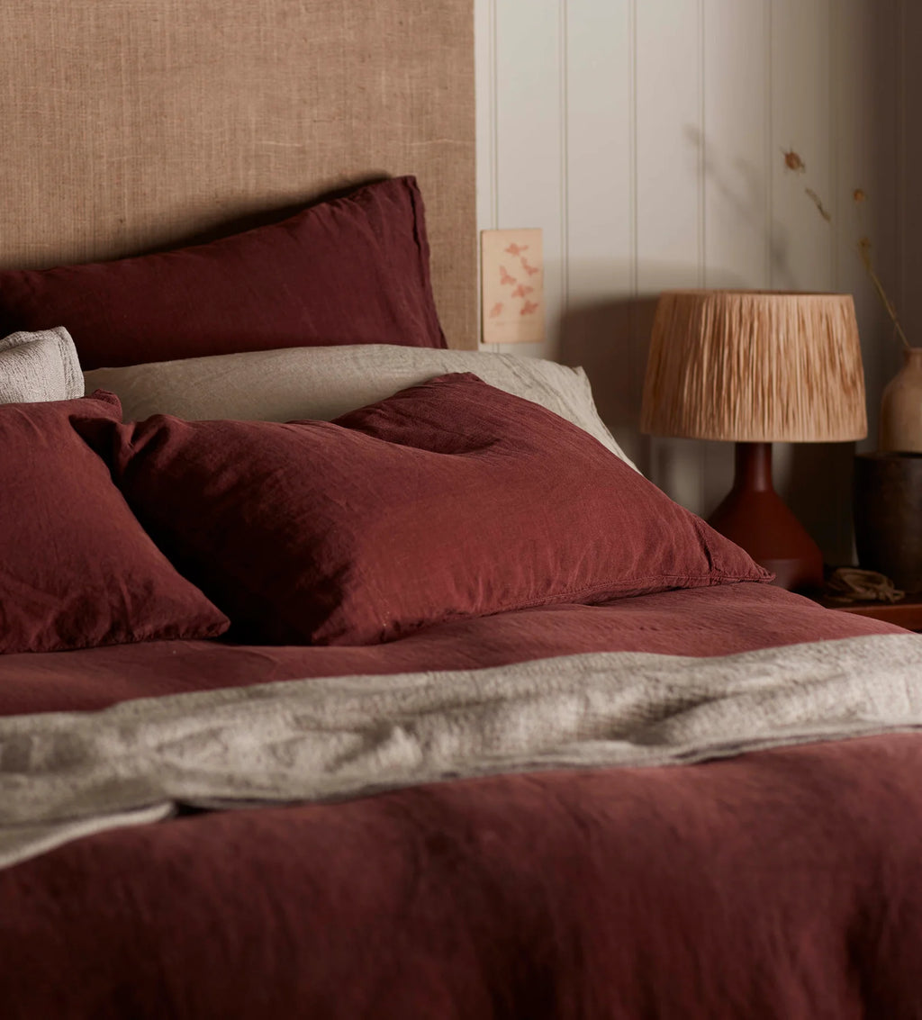 Conker 100% Linen Housewife Pillowcase