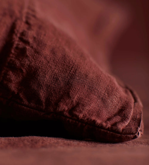 Conker 100% Linen Housewife Pillowcase