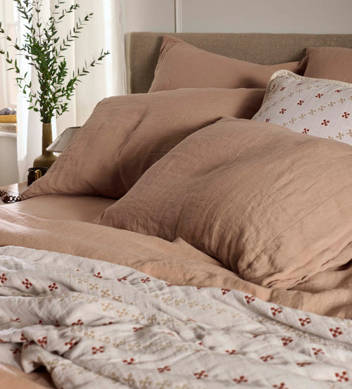 Almond 100% Linen Duvet Cover