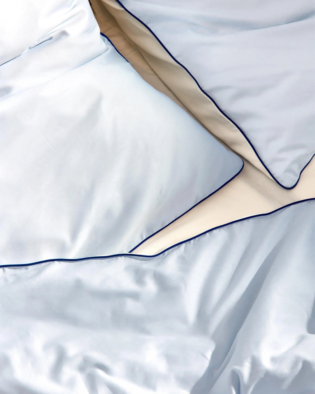 Linen Core Baby Blue Duvet Cover