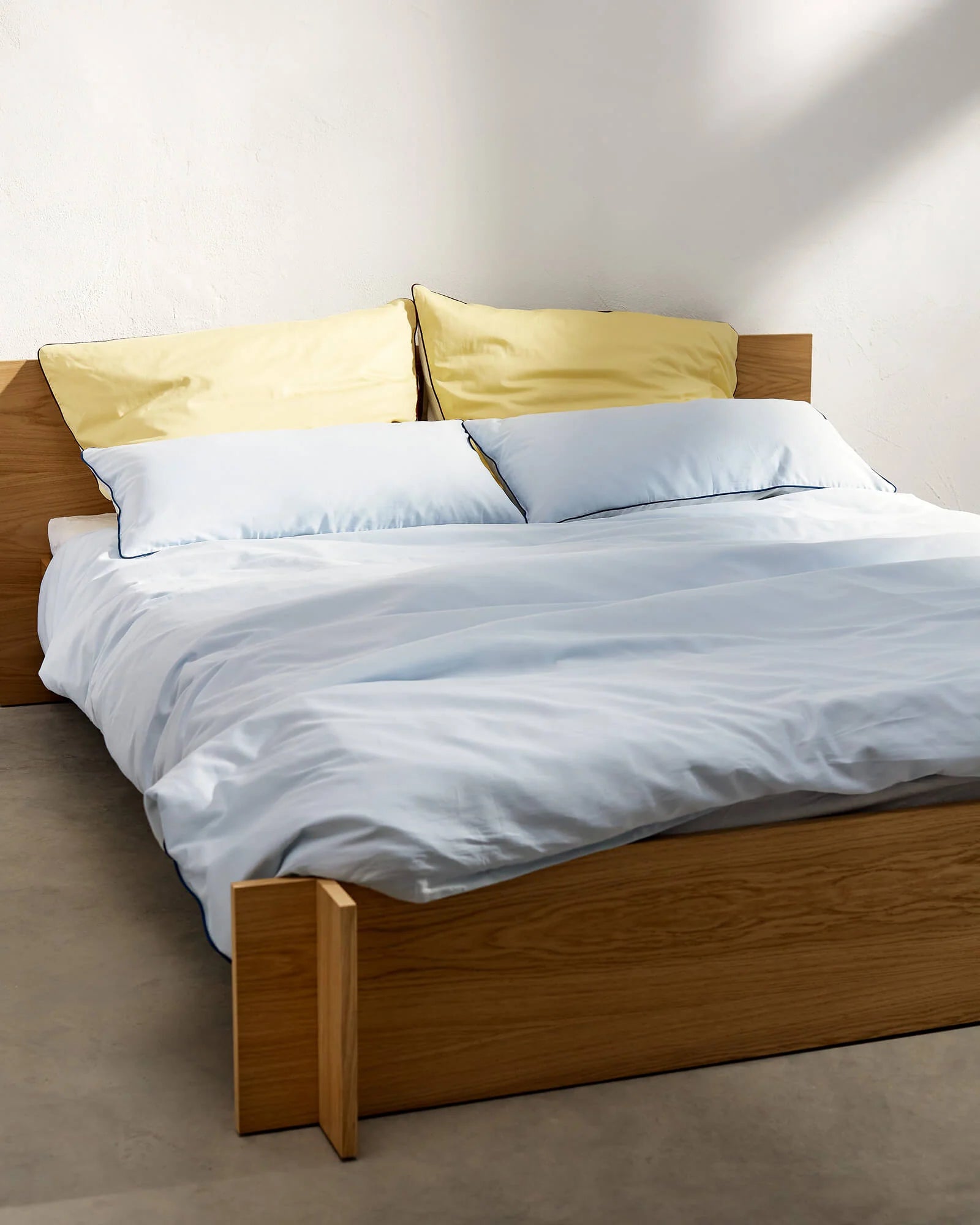 Linen Core Baby Blue Duvet Cover